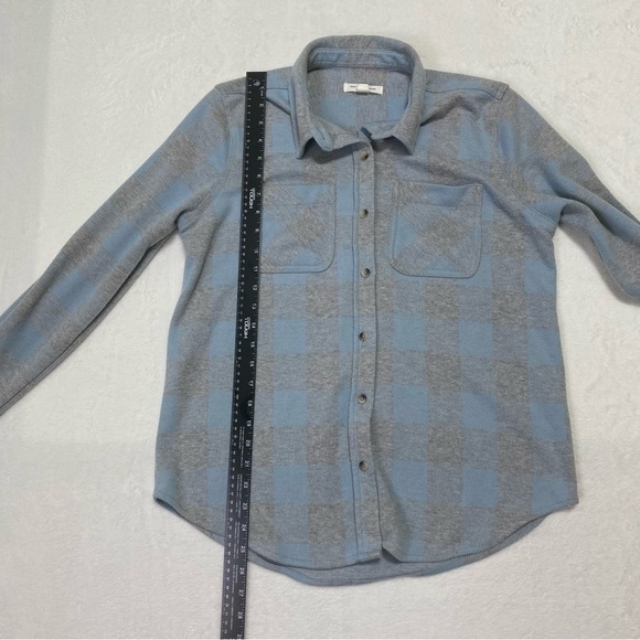 Beachlunchlounge Flannel Sz Small Grey Light Blue - Picture 8 of 12